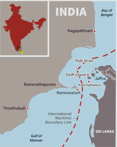 Katchatheevu Island issue between India and Sri Lanka